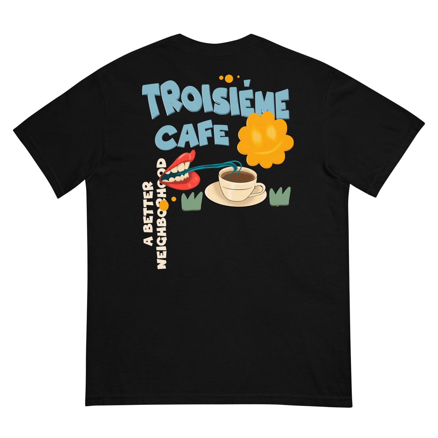 Men’s Garment Dyed Cartoon BCBN Tee