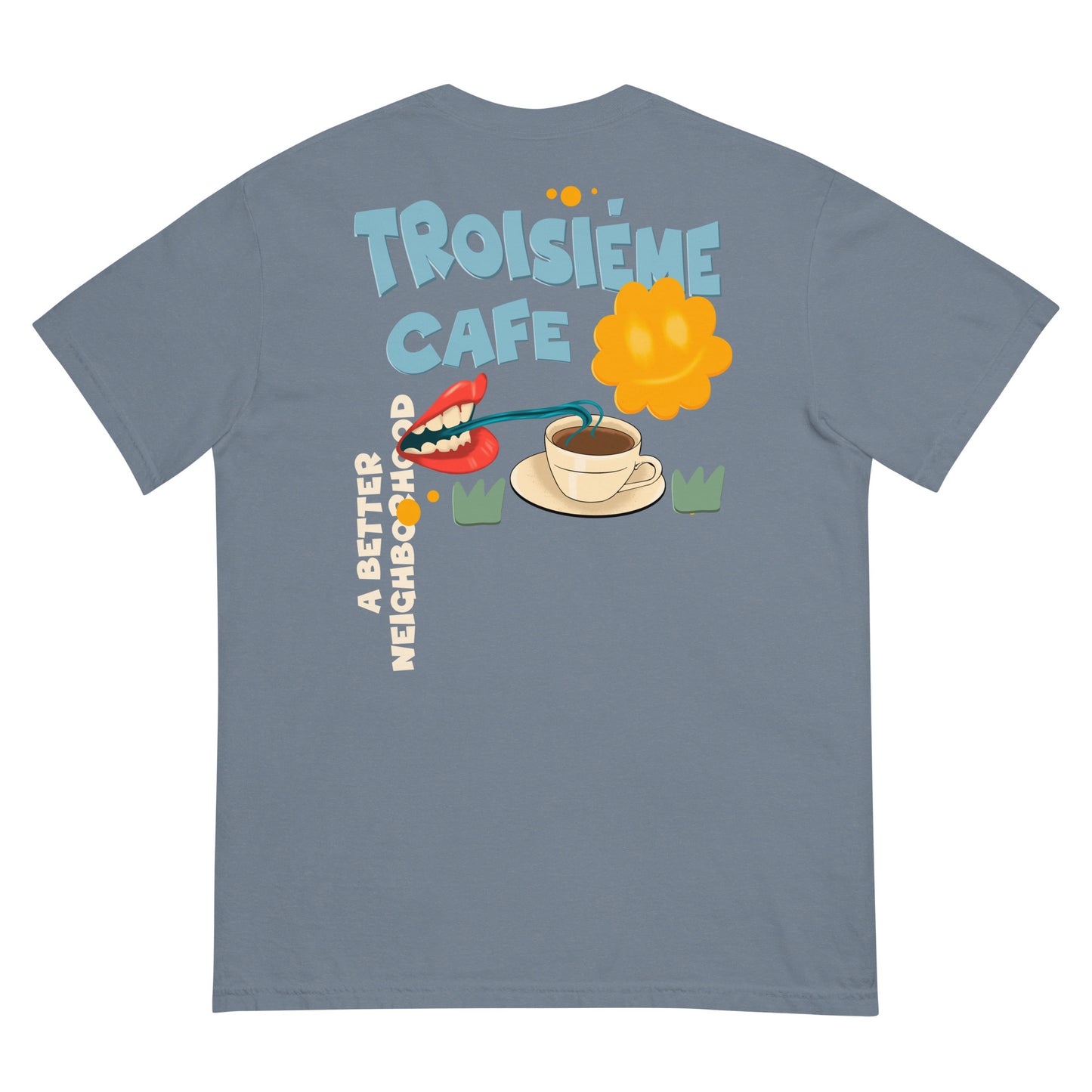 Men’s Garment Dyed Cartoon BCBN Tee
