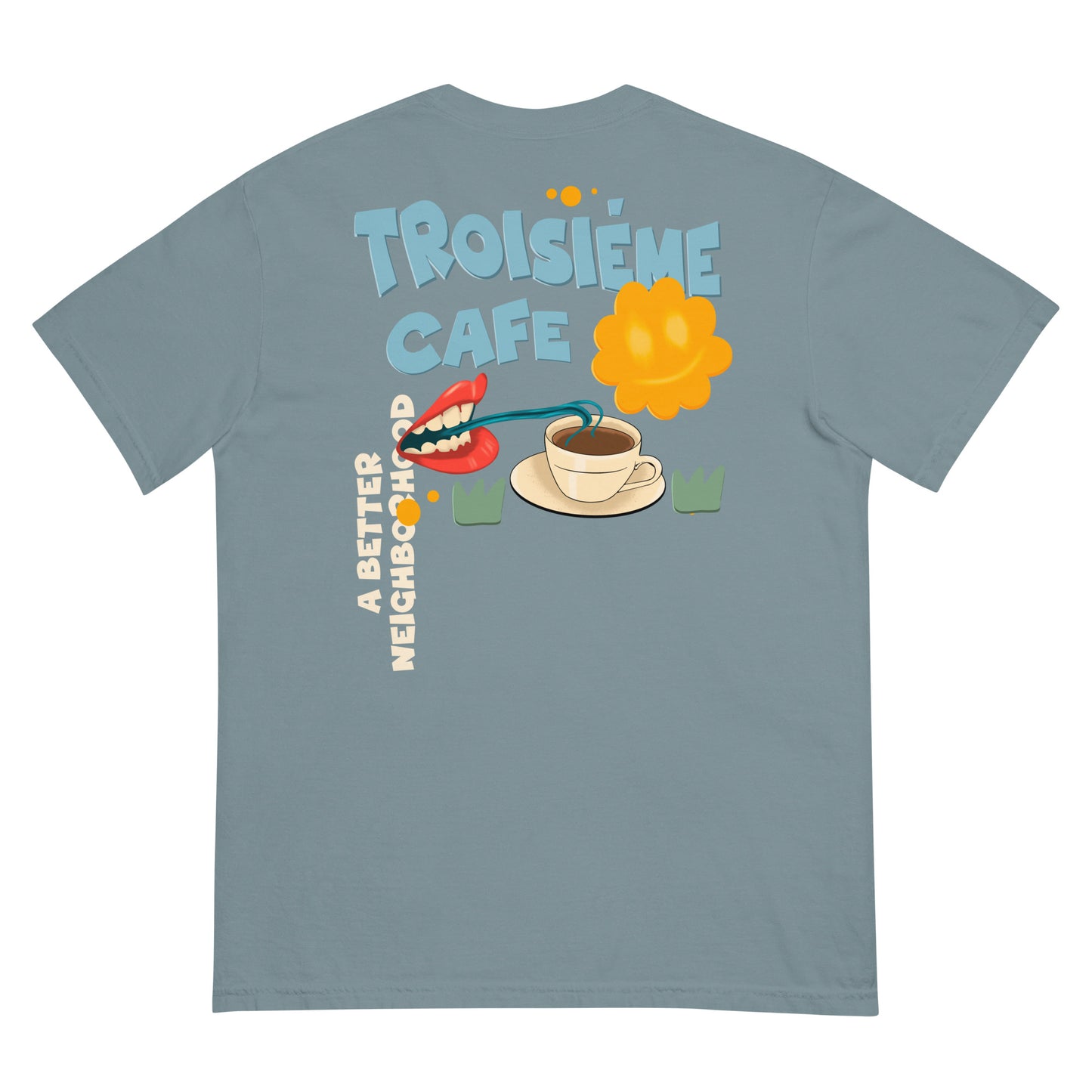 Men’s Garment Dyed Cartoon BCBN Tee