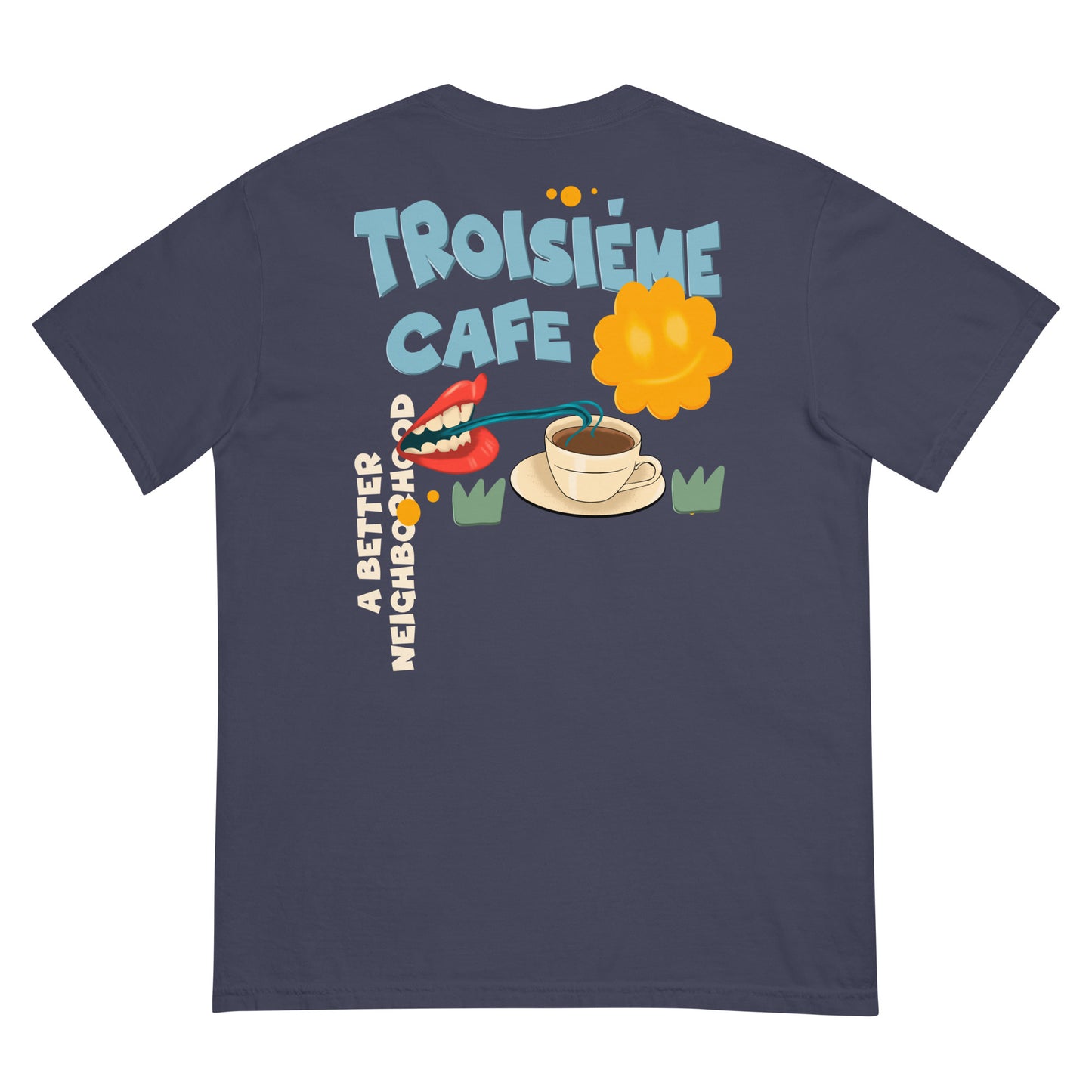 Men’s Garment Dyed Cartoon BCBN Tee